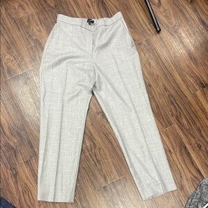 Theory Light Gray Dress flannel treeca pull on sleek flannel Pants size 4